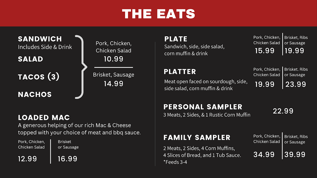 Deet's Bbq, Oregon, Oh Menu-3